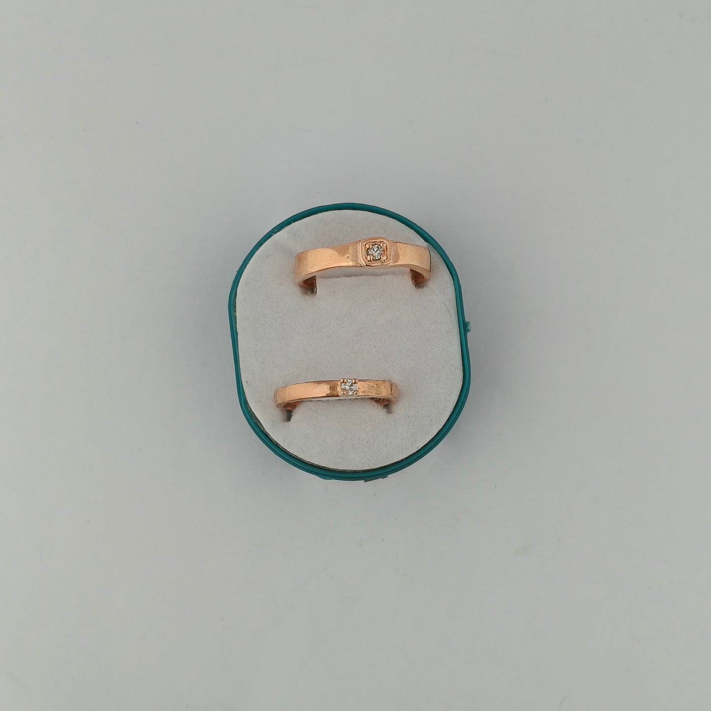 Rose Gold Sleek Solitaire Bands