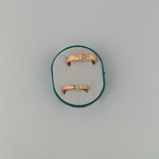 Rose Gold Sleek Solitaire Bands