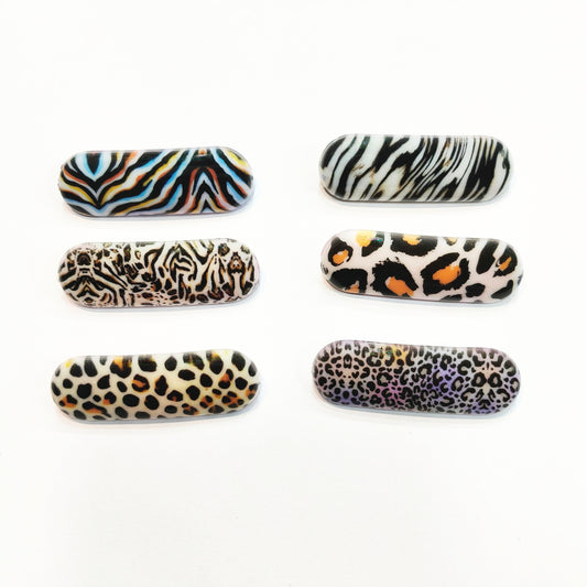 Saree Pin Pack of 6pcs. Wild Cats print.