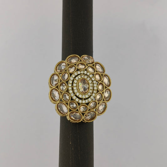 Antique Floral Stone Ring